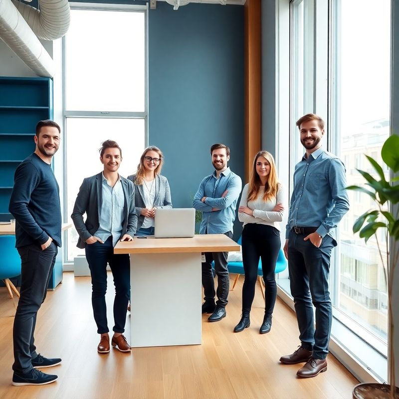 Studyhandbook Team in einem Hamburger Altbaubüro